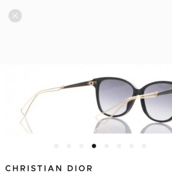 Dior Black and Gold Oversized Sunglasses - Picture 6 of 13